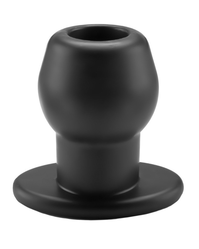 Ass Tunnel Plug Silicone Noir Extra-Large 9 x 7 cm 
