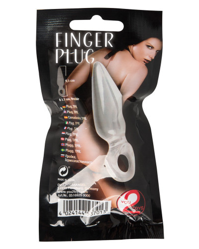 Plug Finger Transparent 7 x 2.5 cm 