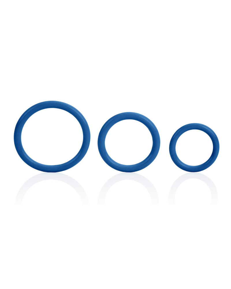 Tri-Rings Cockring Bleu 