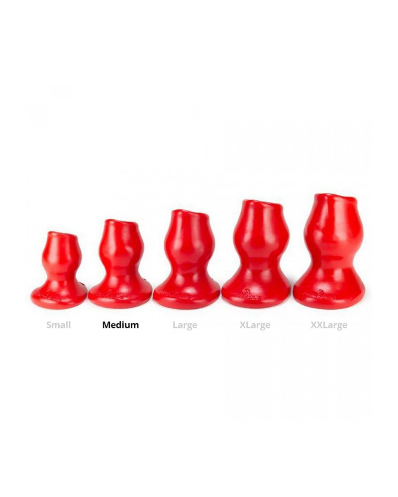Plug Tunnel Pig-Hole rouge Medium - 8 x 5.5 cm 