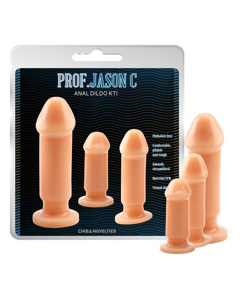 Lot de 3 plugs Penis 