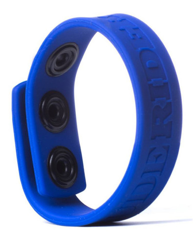 Cockring silicone 3 Snaps Bleu 