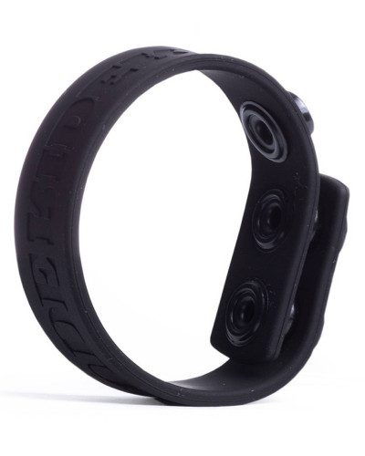 Cockring silicone 3 Snaps Noir 