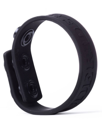 Cockring silicone 3 Snaps Noir 