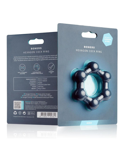 Cockring Hexagone avec boules 