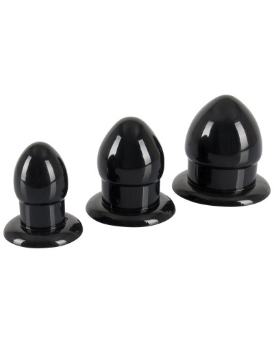 Pack de 3 Plugs Mini fat noirs 