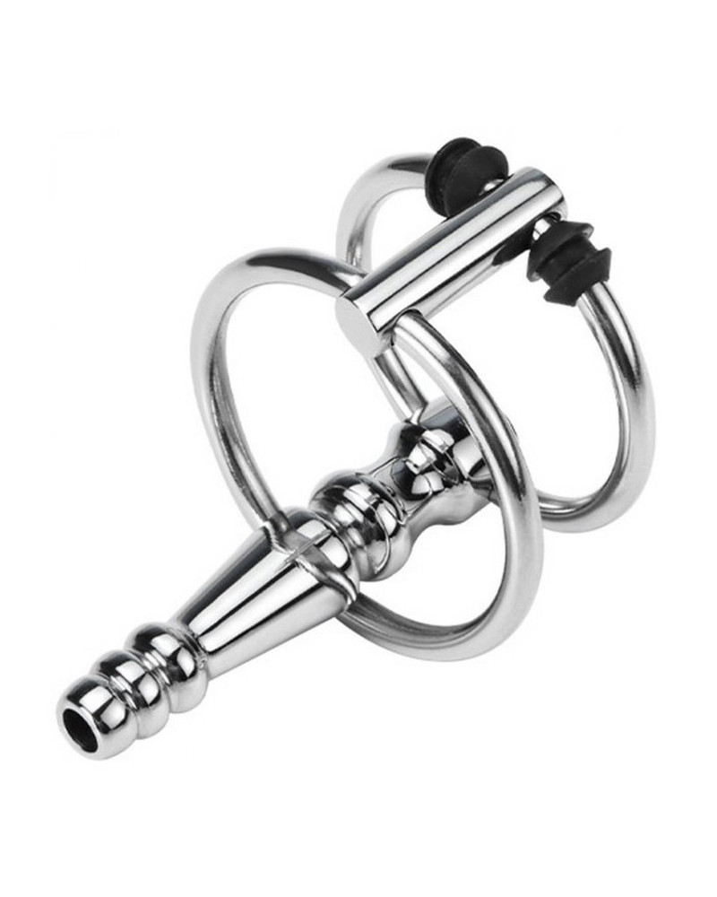 Plug Urètre percé Ribbed Ringo 4cm - Diamètre 10mm 