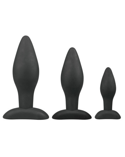 Kit de 3 plugs silicone Rocket Noirs 