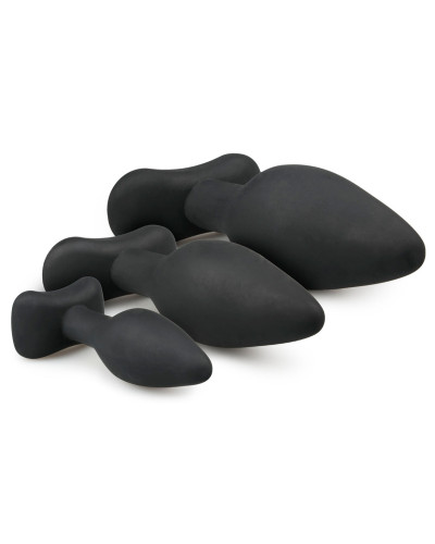 Kit de 3 plugs silicone Rocket Noirs 