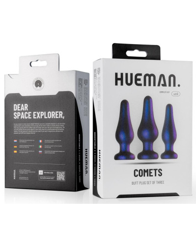 Pack de 3 plugs silicone Comets Hueman 