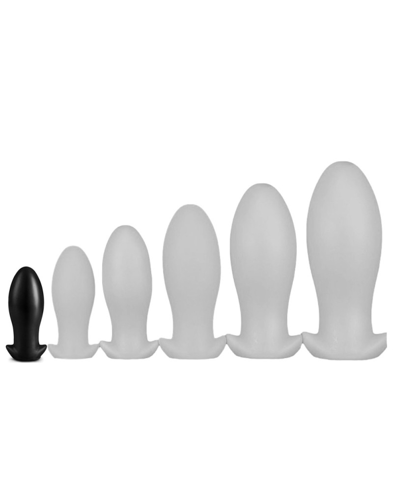 Plug silicone Saurus Egg S 10 x 4.5 cm Noir 