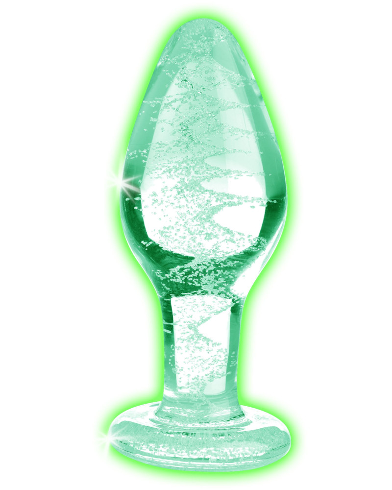 Plug phosphorescent en verre Glow M 8 x 3.4cm 