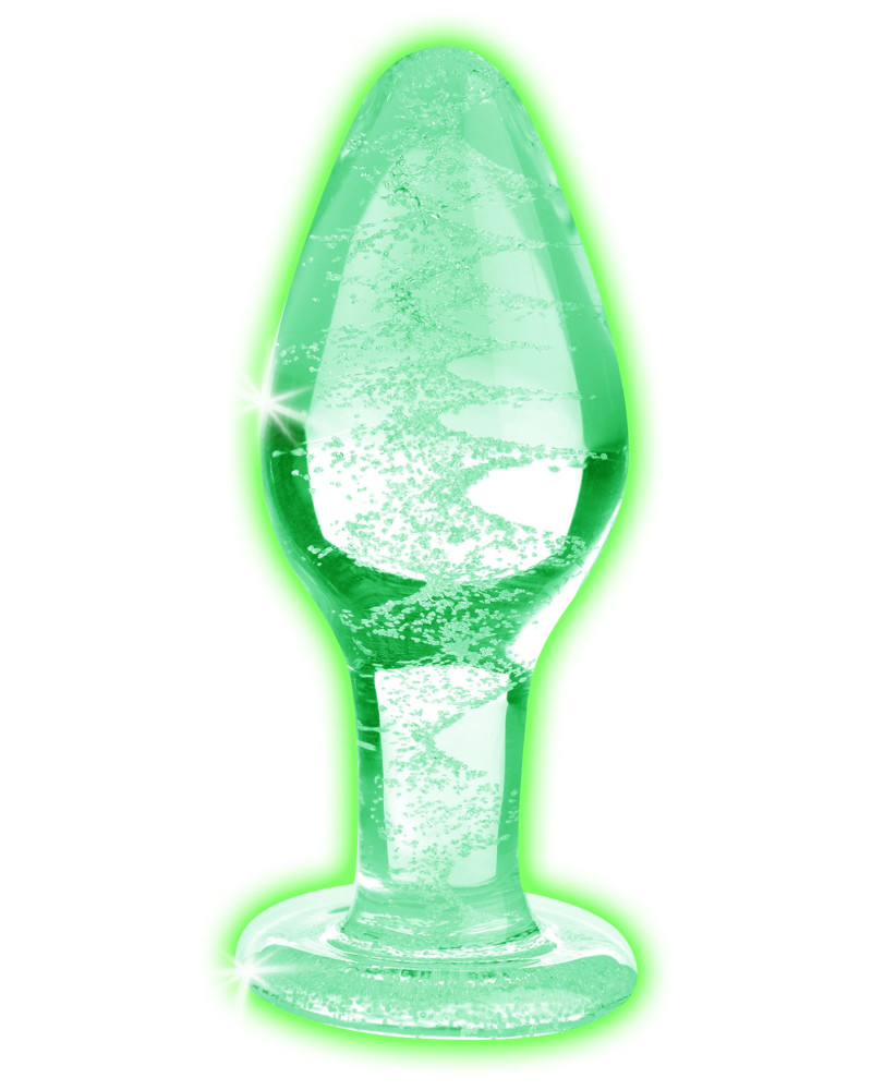 Plug en verre phosphorescent GLOW L 9.5 x 4cm 