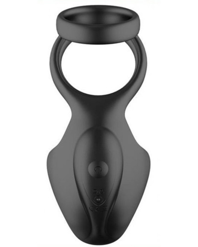 Cockring vibrant Double Delight Noir 
