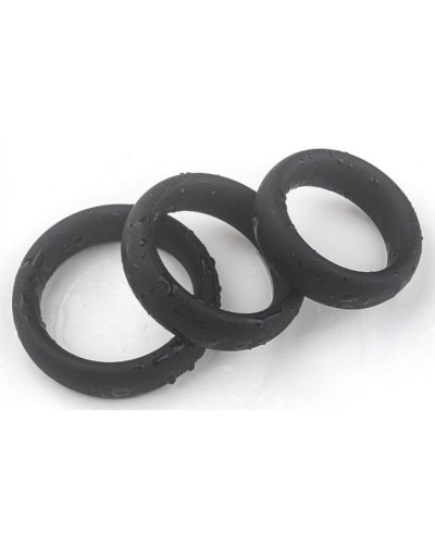 Kit de 3 cockrings silicone Thick Set 