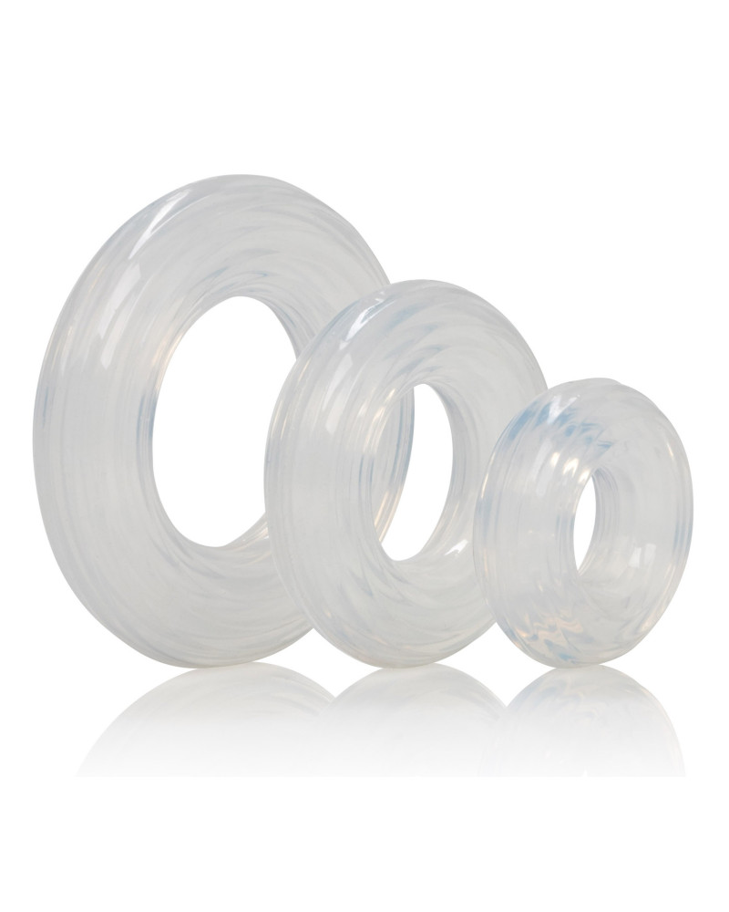 Lot de 3 cockrings Ring Set Transparents 
