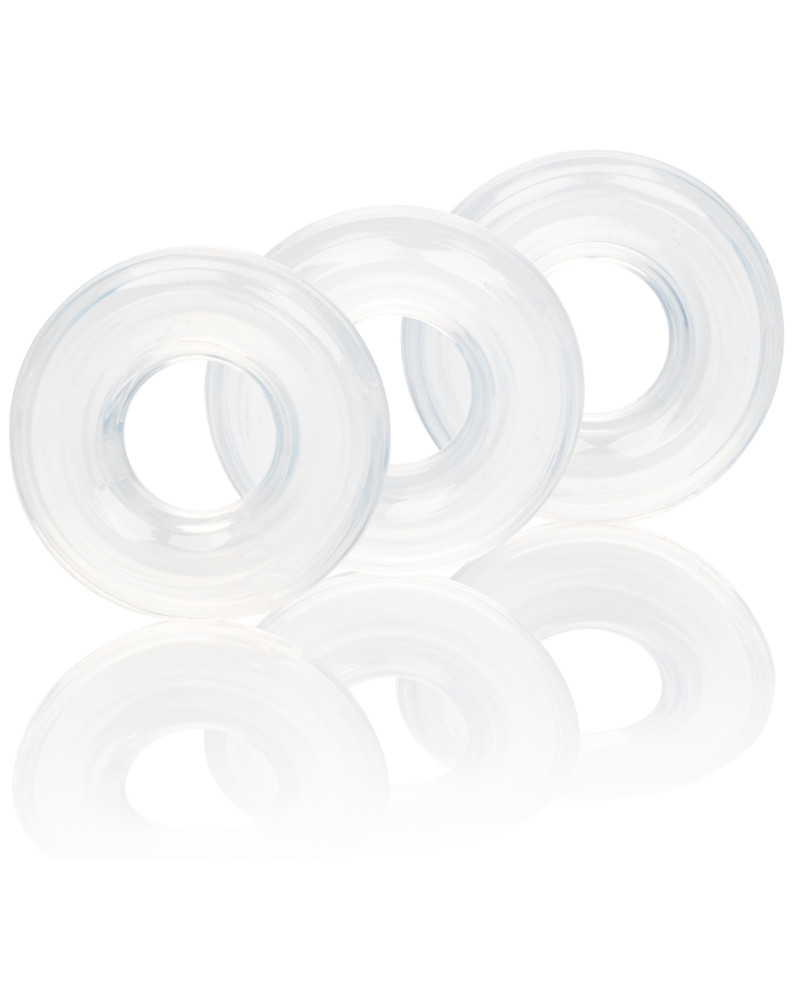 Lot de 3 cockrings souples Stacker 20mm 