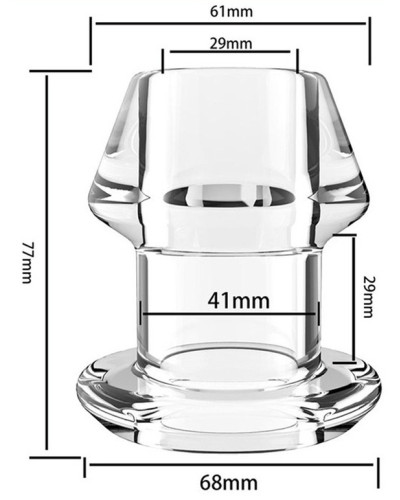 Plug Tunnel avec Bouchon Inpull L 6.5 x 6cm 