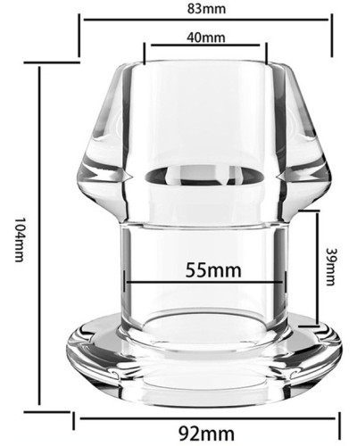 Plug Tunnel avec bouchon Inpull XXL 9 x 8cm 