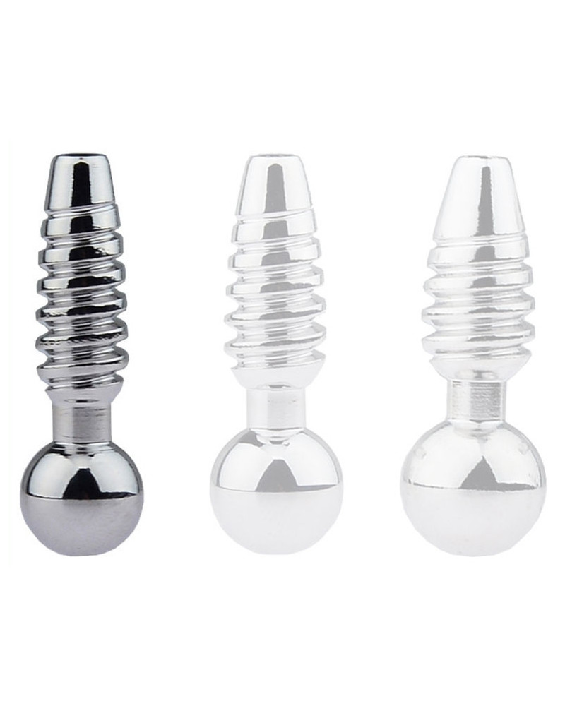 Plug pénis percé Screw 2.5cm - Diamètre 8mm 