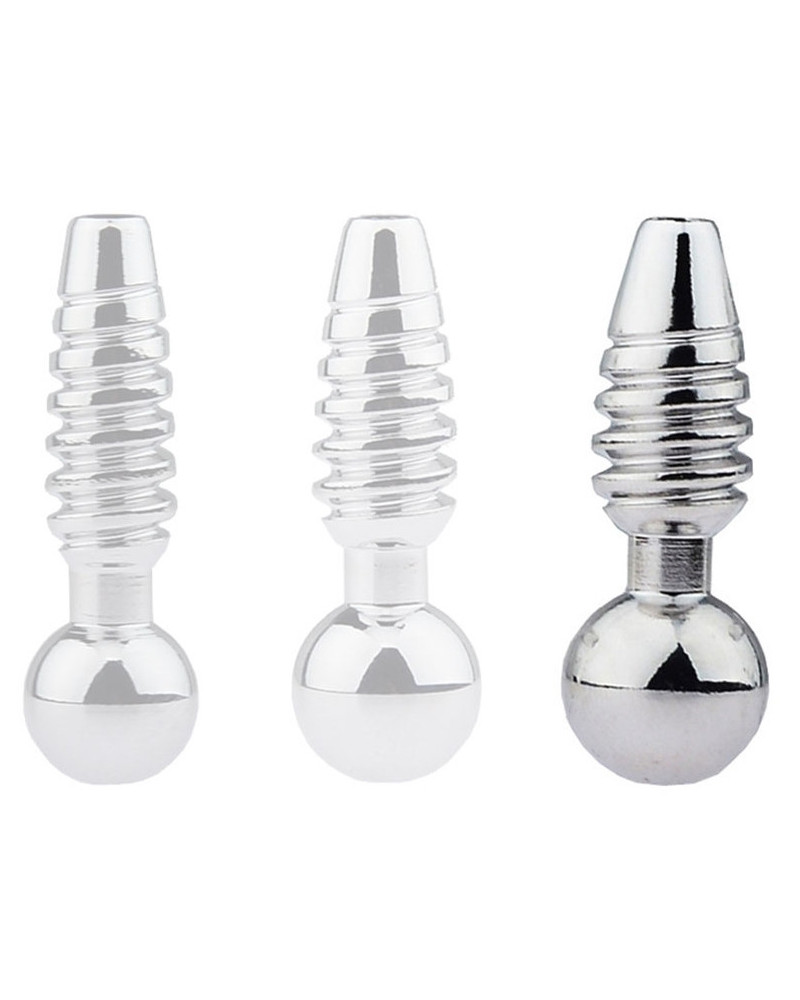 Plug pénis percé Screw L 2.5cm - Diamètre 10mm 