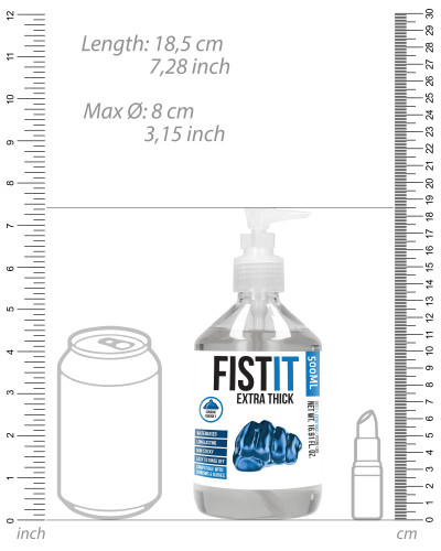 Lubrifiant Eau Fist It Extra Thick - Bouteille Pompe 500ml 