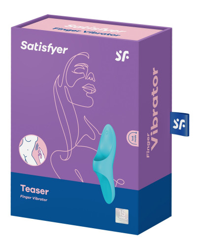 Stimulateur polyvalent Teaser Finger Satisfyer Turquoise 