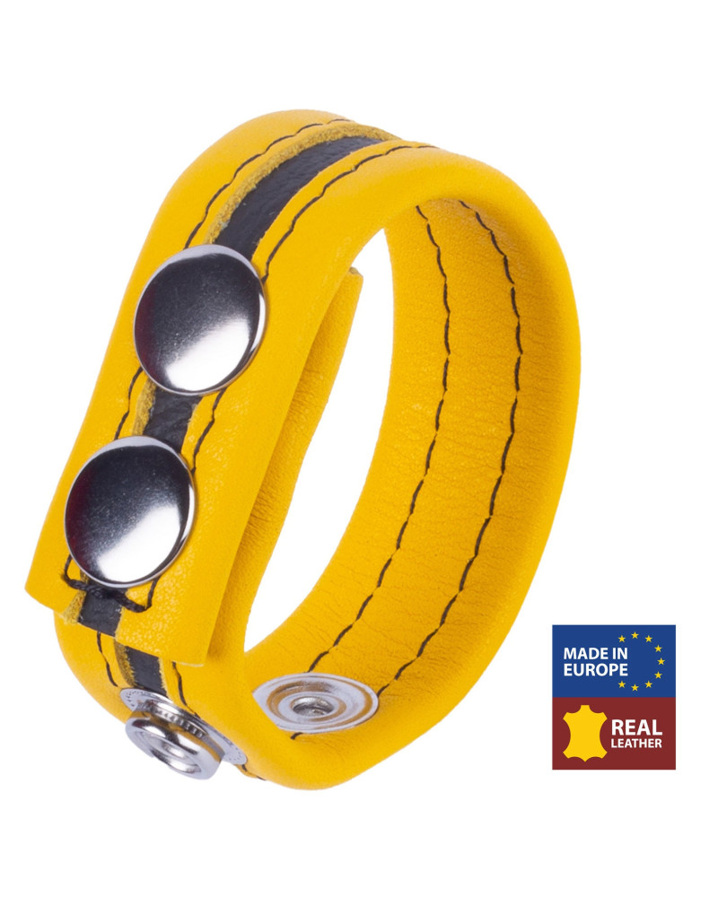 Cockring en cuir Tippy Jaune 