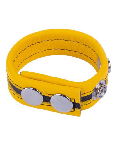 Cockring en cuir Tippy Jaune 