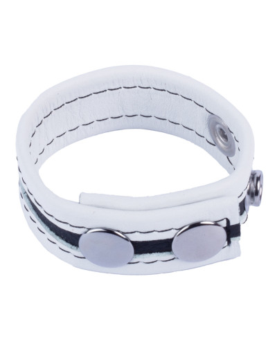 Cockring en cuir Tippy Blanc 