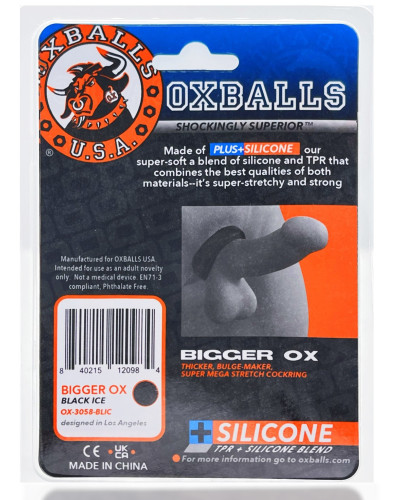 Cockring Silicone Bigger Ox Noir 