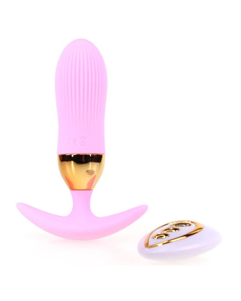 Plug vibrant Stripe Egg 10 x 3cm Rose 