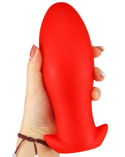 Plug silicone Saurus Egg L 14 x 6.3cm Rouge 