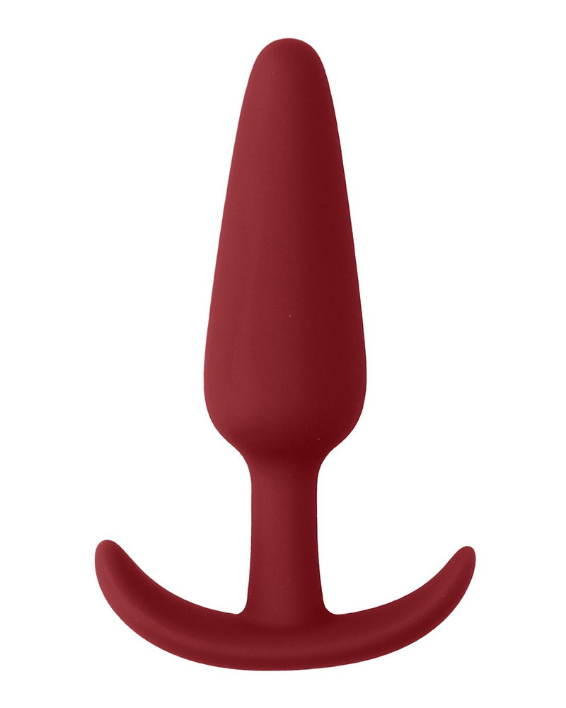 Plug en silicone Slim Butt 7.5 x 2cm Rouge 