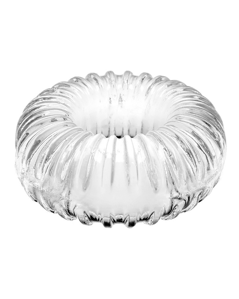 Ballstretcher souple Ribbed Ring 18mm Transparent 