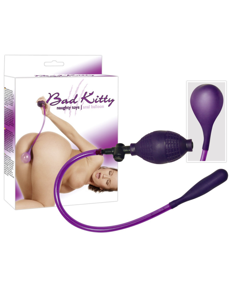 Plug gonflable Ballon Bad kitty 8 x 9cm Violet 