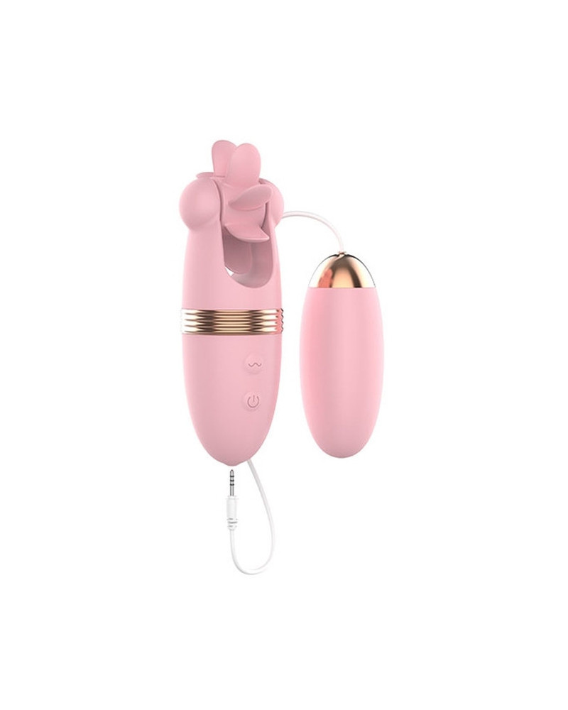 Stimulateur de clitoris rotatif Magic Roll 13cm Rose 