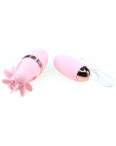 Stimulateur de clitoris rotatif Magic Roll 13cm Rose 