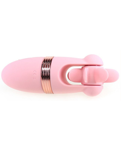 Stimulateur de clitoris rotatif Magic Roll 13cm Rose 