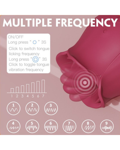 Accessoire Anulingus Rose Pro 4 - 9 Vibrations 