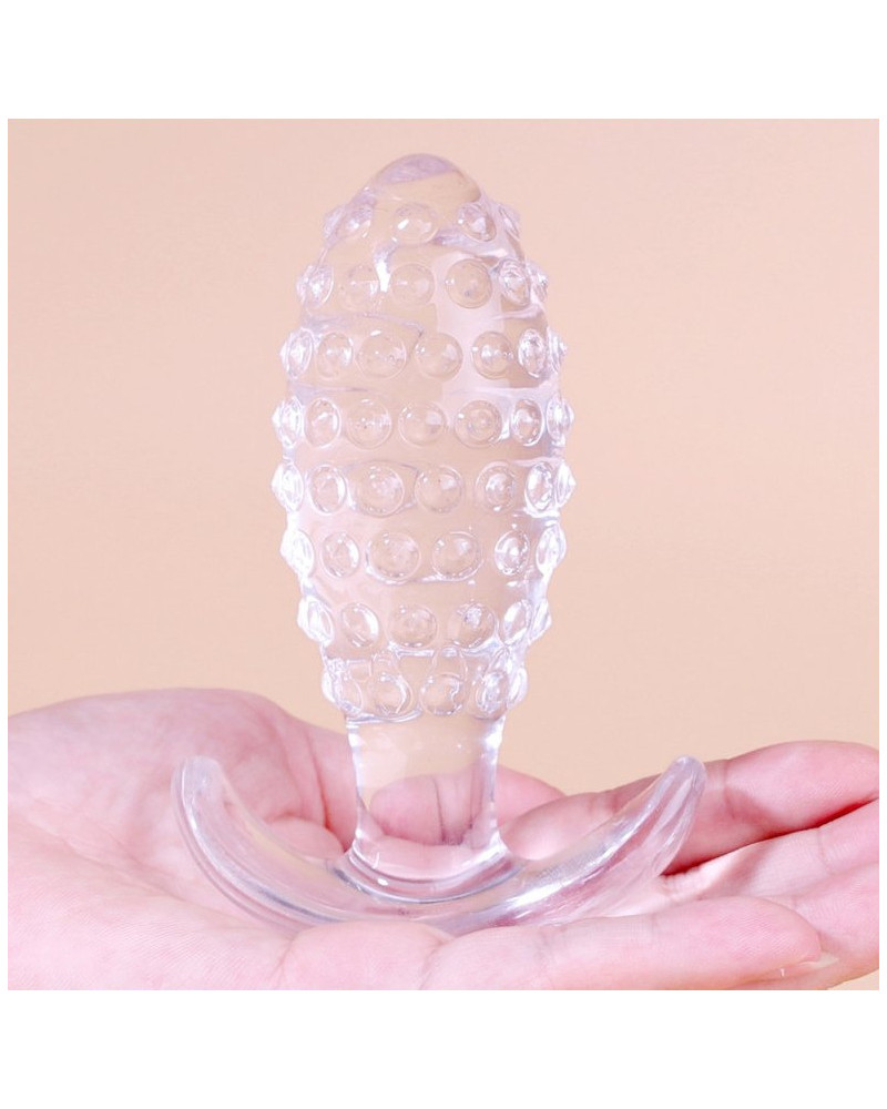 Plug Transparent Dotted Pine L 9 x 3.5cm 