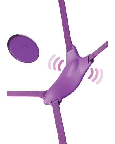Vibro de culotte avec harnais Ultimate Butterfly Violet 