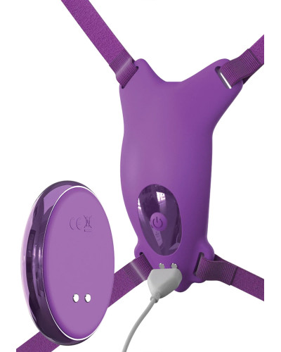 Vibro de culotte avec harnais Ultimate Butterfly Violet 