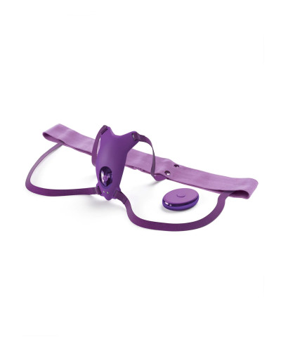 Vibro de culotte avec harnais Ultimate Butterfly Violet 