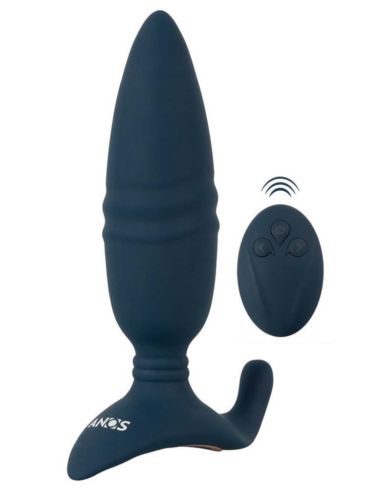 Plug vibrant Butt Thrust 14.5 x 4cm Bleu 
