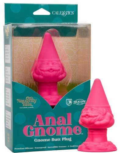 Naughty Bits Anal Gnome Gnome Butt Plug Pink 