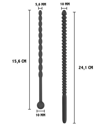 Tiges d'urètre Ribbed Dilators Silicone 