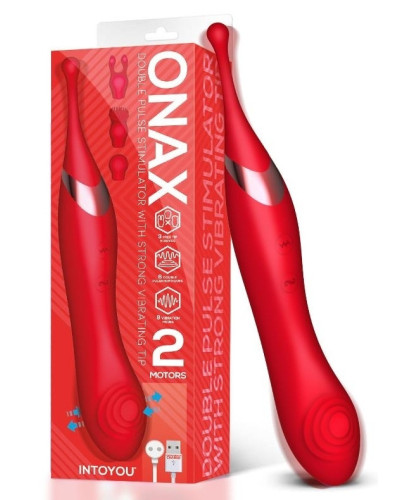 Stimulateur de clitoris Onax Double Pulse Rouge 