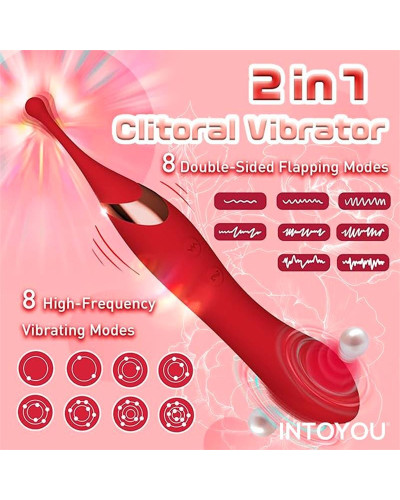 Stimulateur de clitoris Onax Double Pulse Rouge 