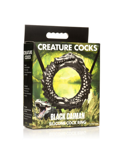 Cockring Black Caiman Noir 